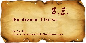 Bernhauser Etelka névjegykártya