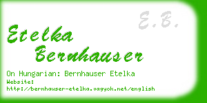 etelka bernhauser business card